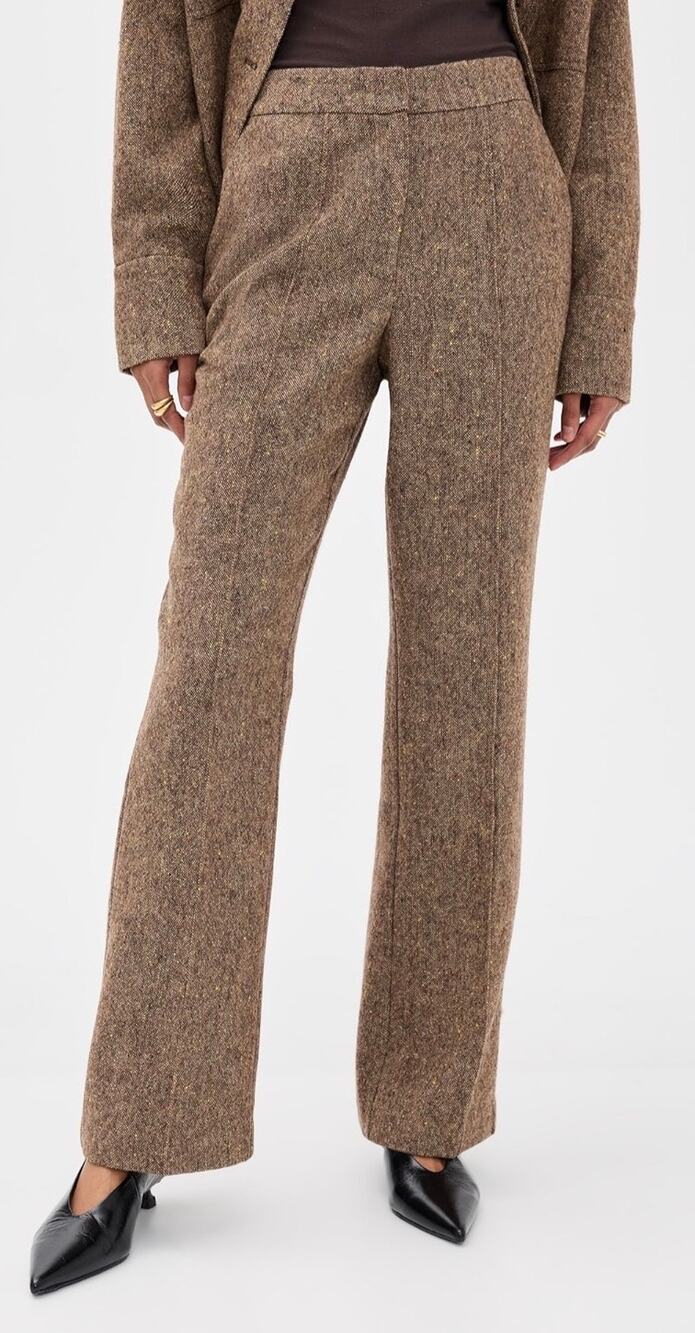 ALIGNE  Lena Wool Mix Trouser Pant Lined Brown Office Career Women's Sz 8